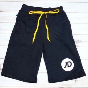 New FPS Apparel Unisex Long Style Black Fleece Shorts Size Small